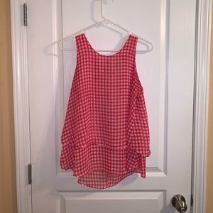 Red gingham tank top